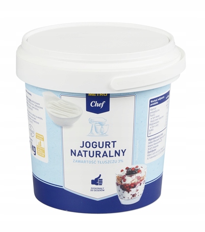 Metro Chef Přírodní jogurt 3% 1 kg
