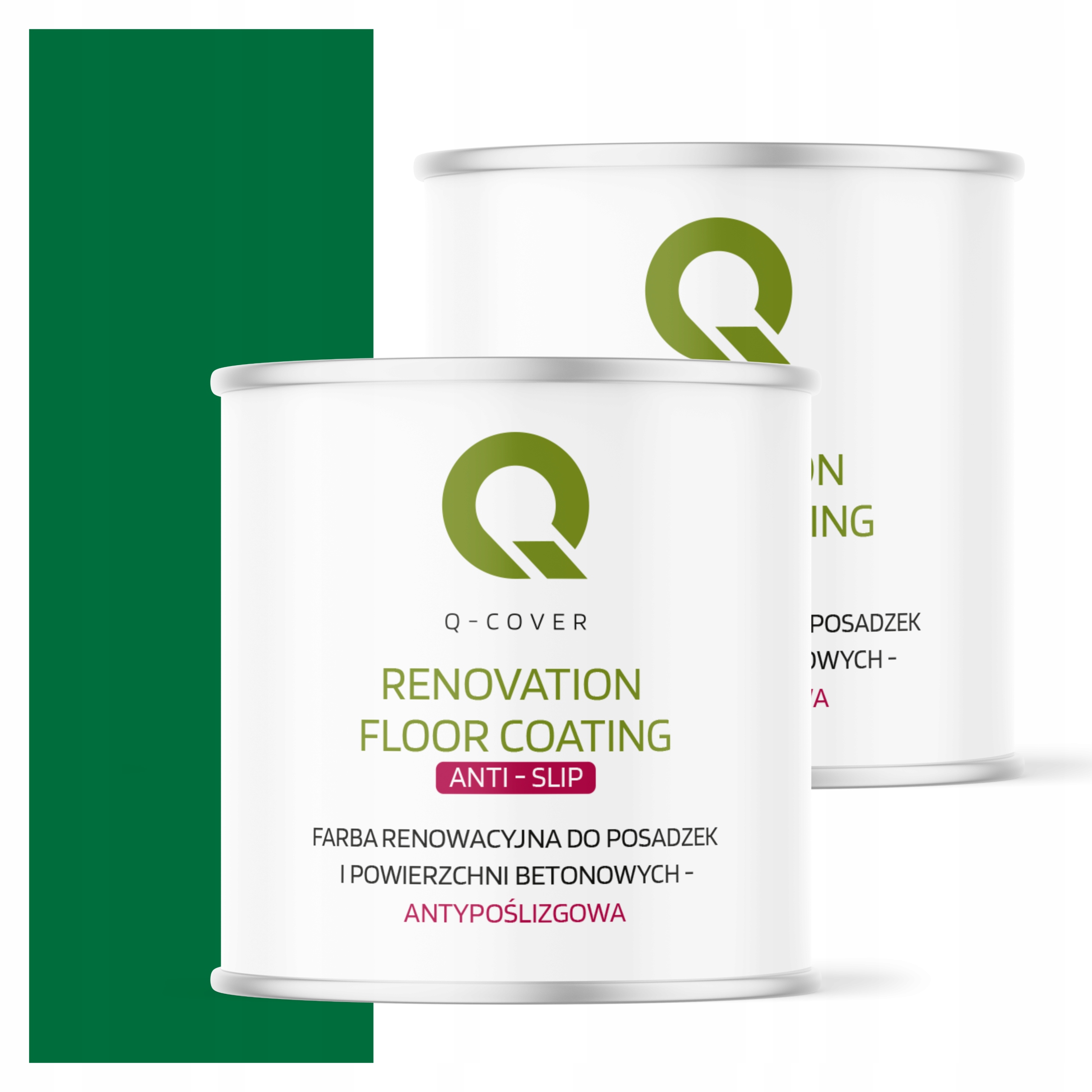 Protišmyková renovačná farba na betón 2,5 l zelená Ral 6029 matná