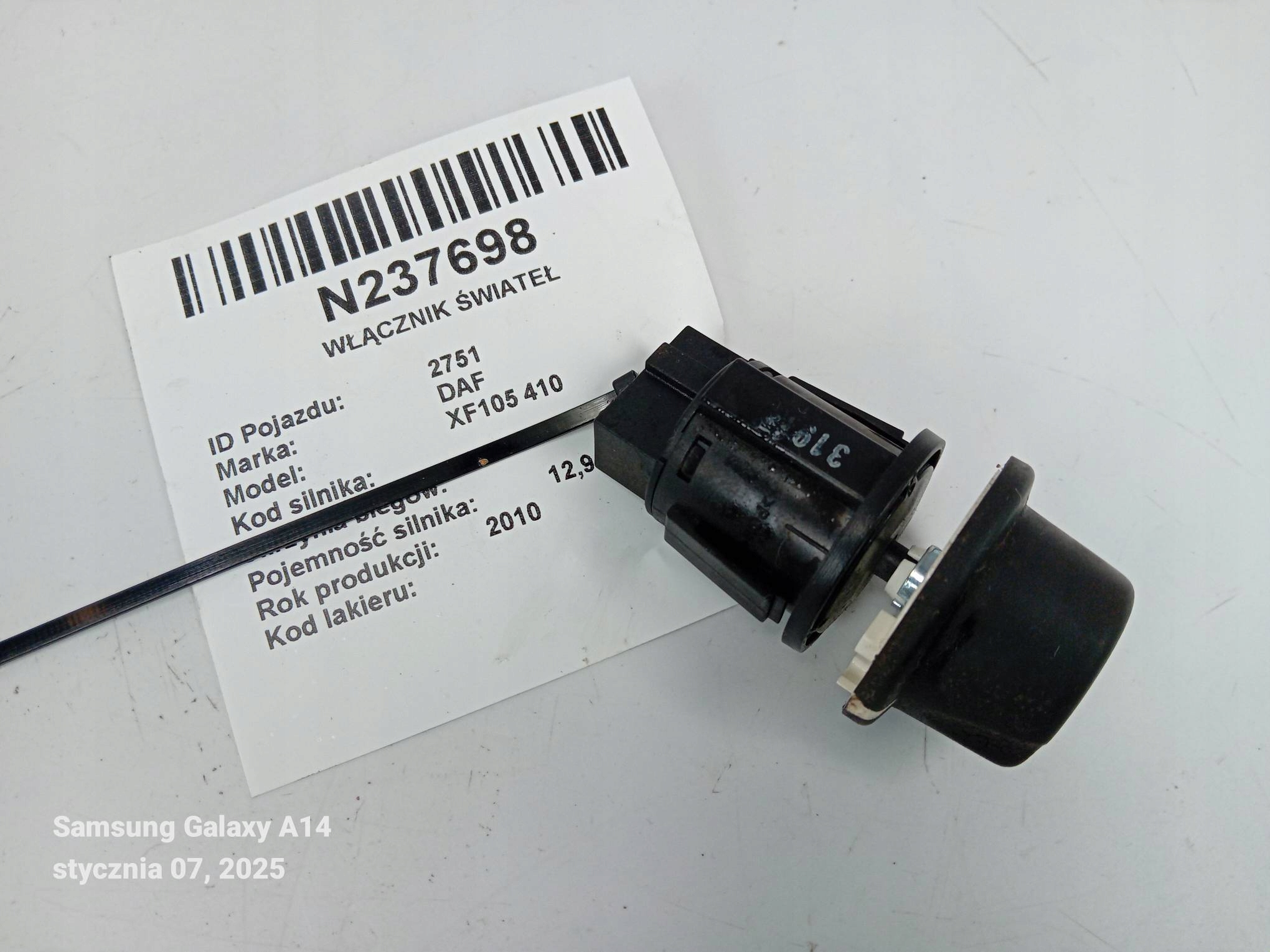 switch of the lights M9800001 DAF XF105 410