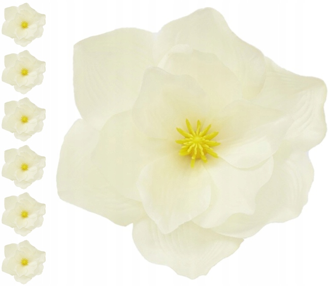 6x MAGNOLIA GŁÓWKA WYROBOWA MAGNOLIE SZTUCZNE KWIATY GŁÓWKI