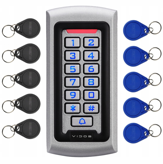

Zamek Szyfrowy ZS42 Vidos Czytnik Rfid Breloki