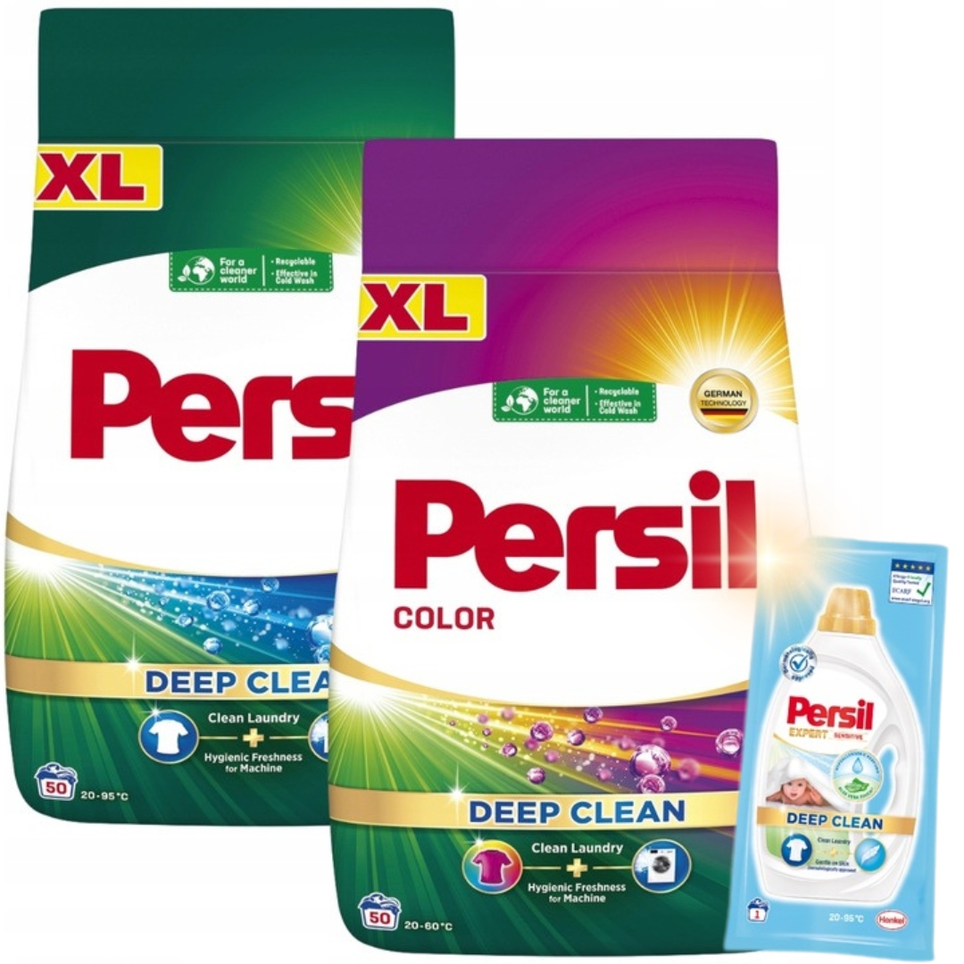 Levně Persil Deep Clean Prášek na praní Regular Color Mix 2x2,75 kg 100 praní