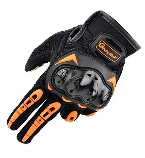 RĘKAWICE MOTOCYKLOWE MOTOR DOTYK POMARAŃCZOWE M Rozmiar M
