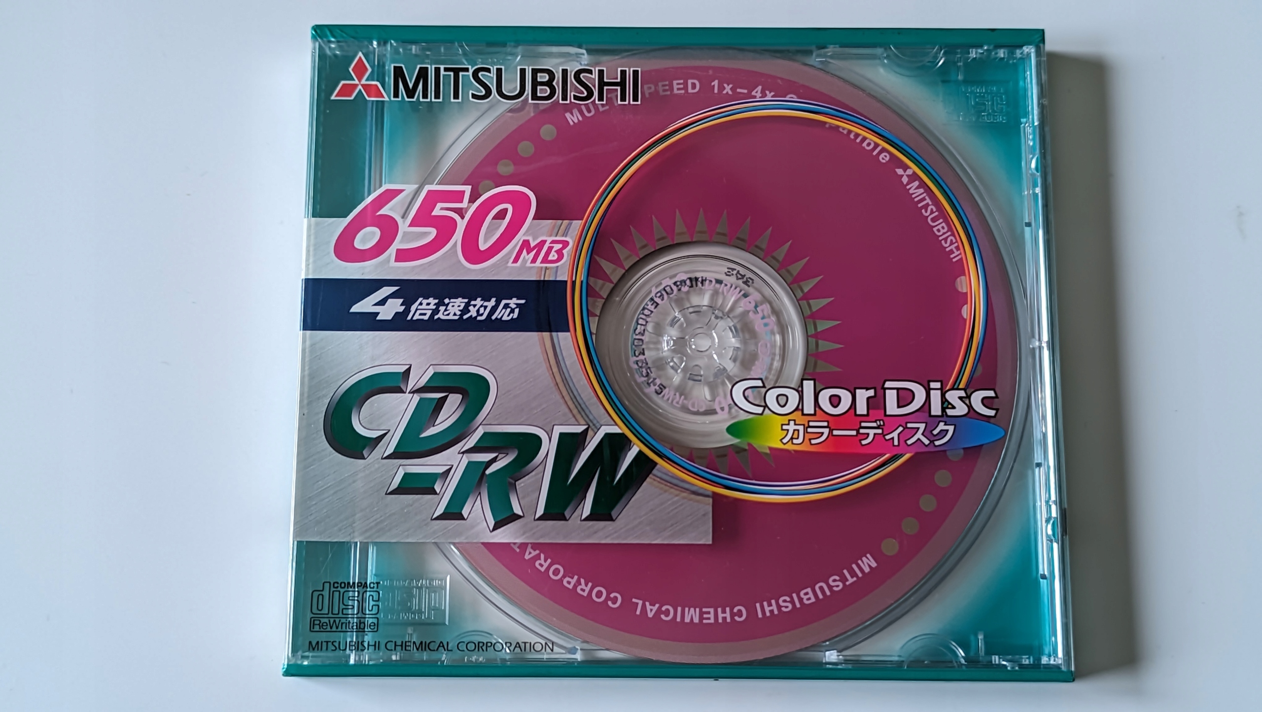 Mitsubishi Verbatim Cd-rw 74/650MB Color x1x4 Japan 1pack