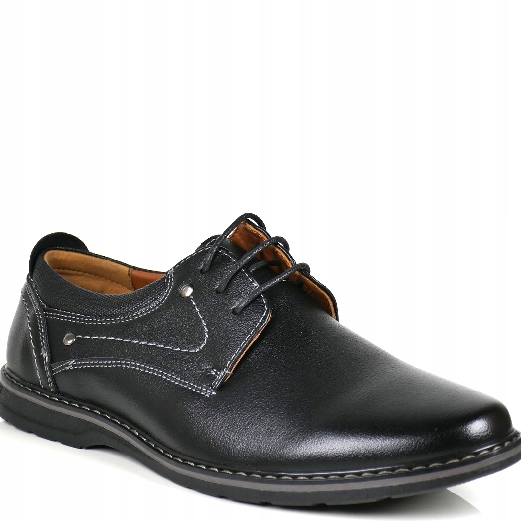 Pánské Šněrovací Polobotky Unisoft Černé Lícové Pohodlné Pro Každodenní Nošení 43