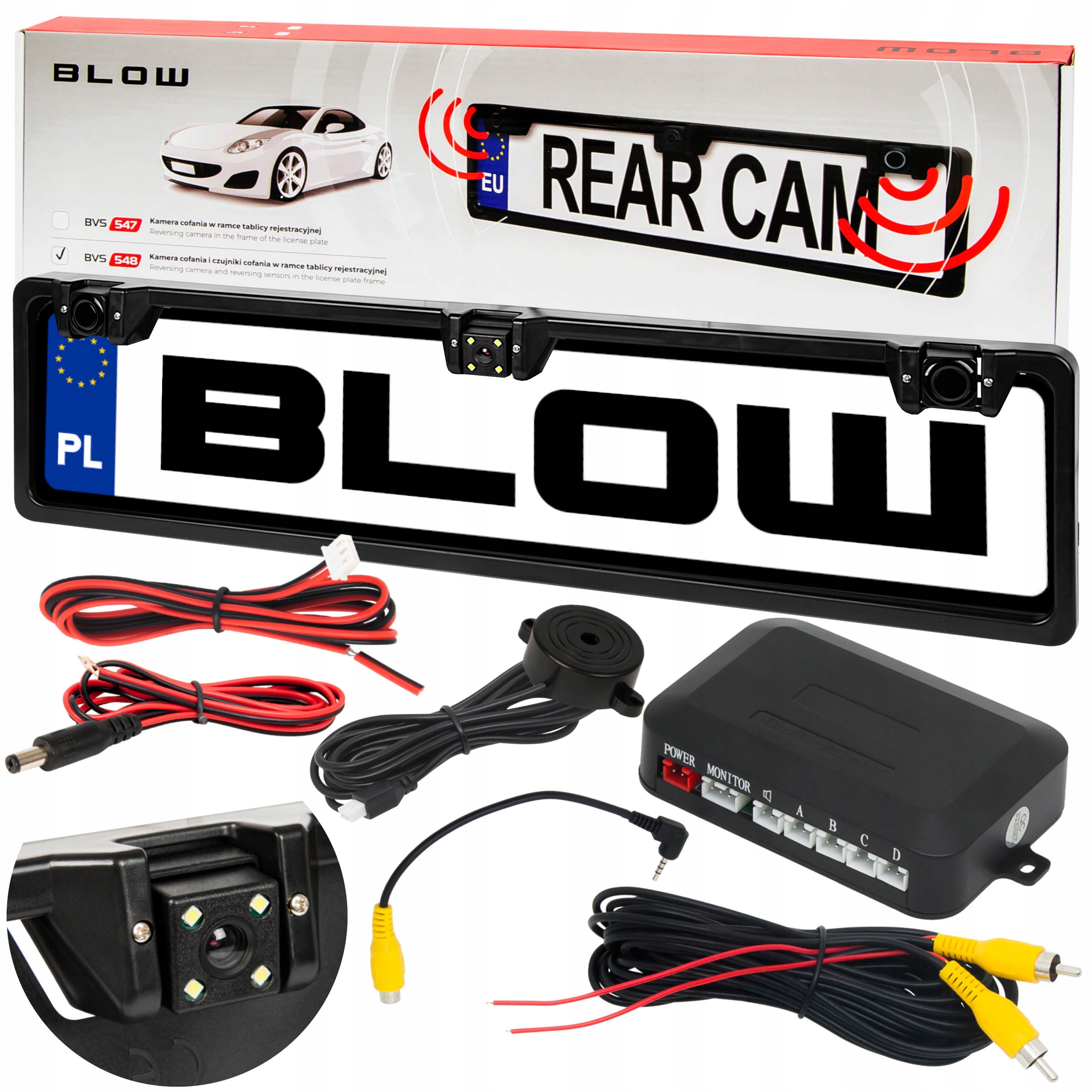 KAMERA COFANIA W RAMCE CZUJNIKI PARKOWANIA ZESTAW