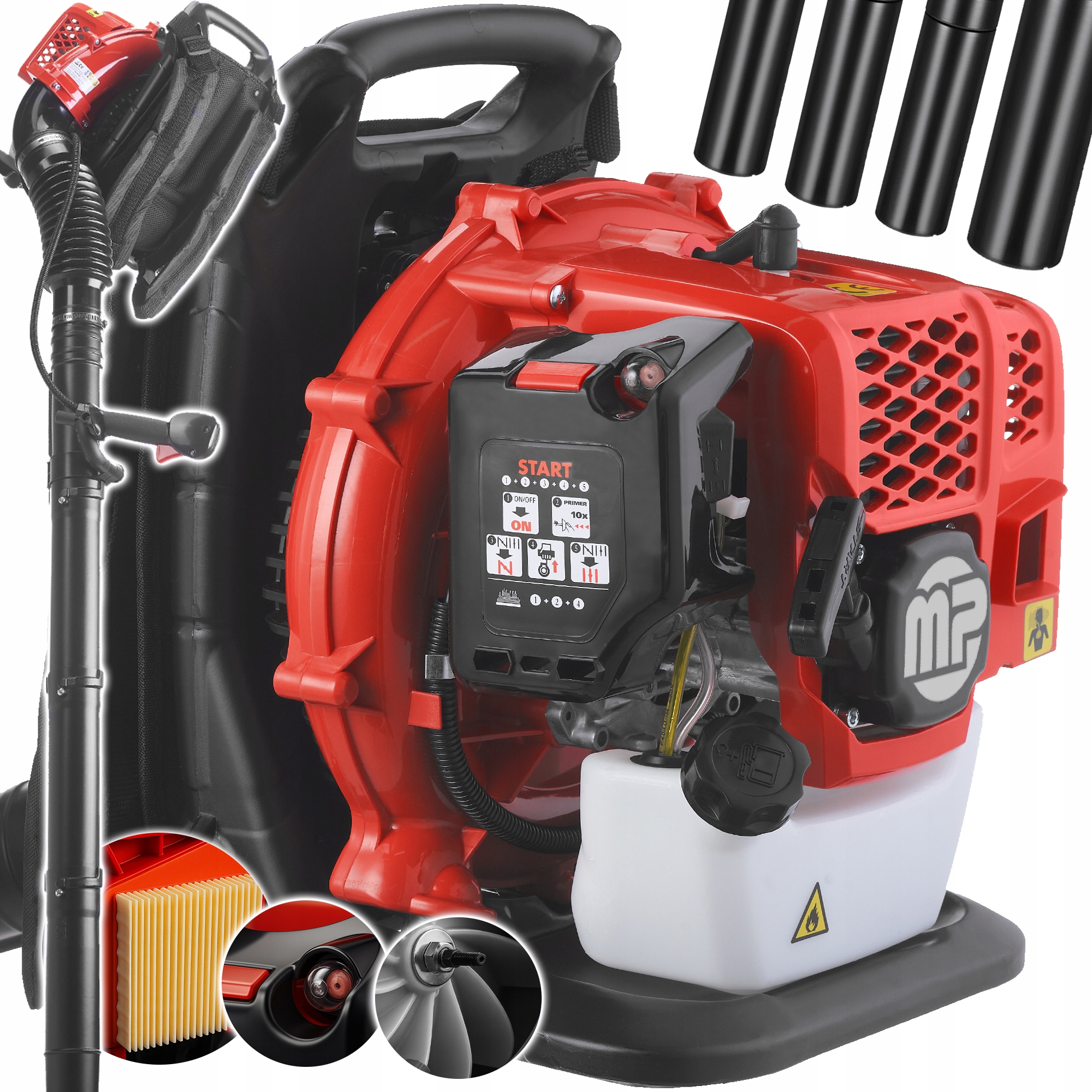 Foukač 370 km/h 24 m3/min Listí Zahradní Majster mp0077