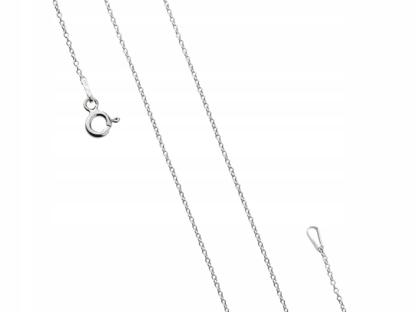 Krátký Stříbrný Tenký Dámský Klasický Řetízek Ankr 1,3 mm Choker 90 cm