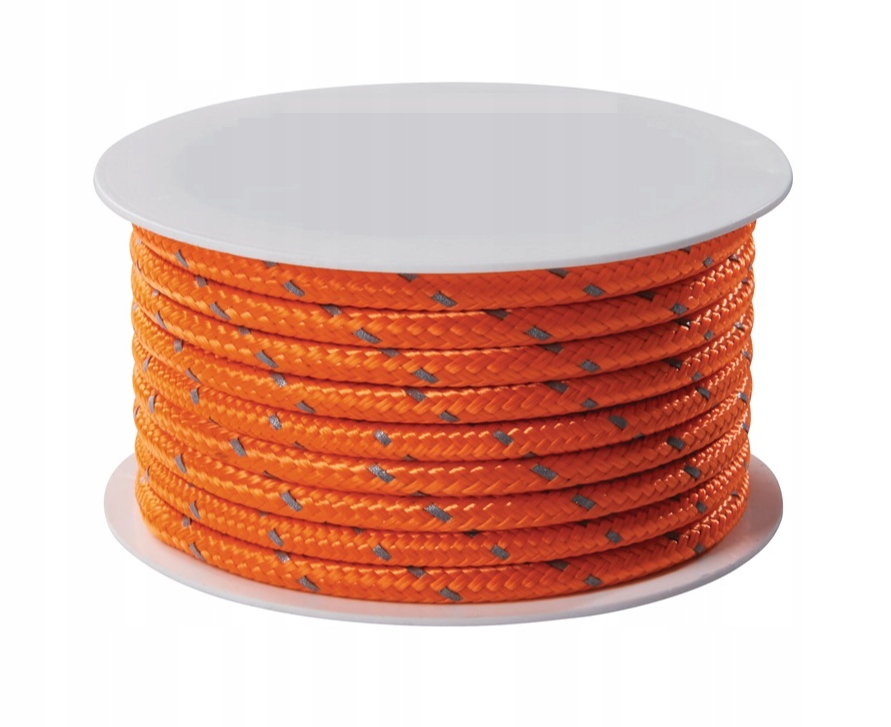 Lina Odblaskowa Pomarańczowa 6mm 500kg Szpula 100m