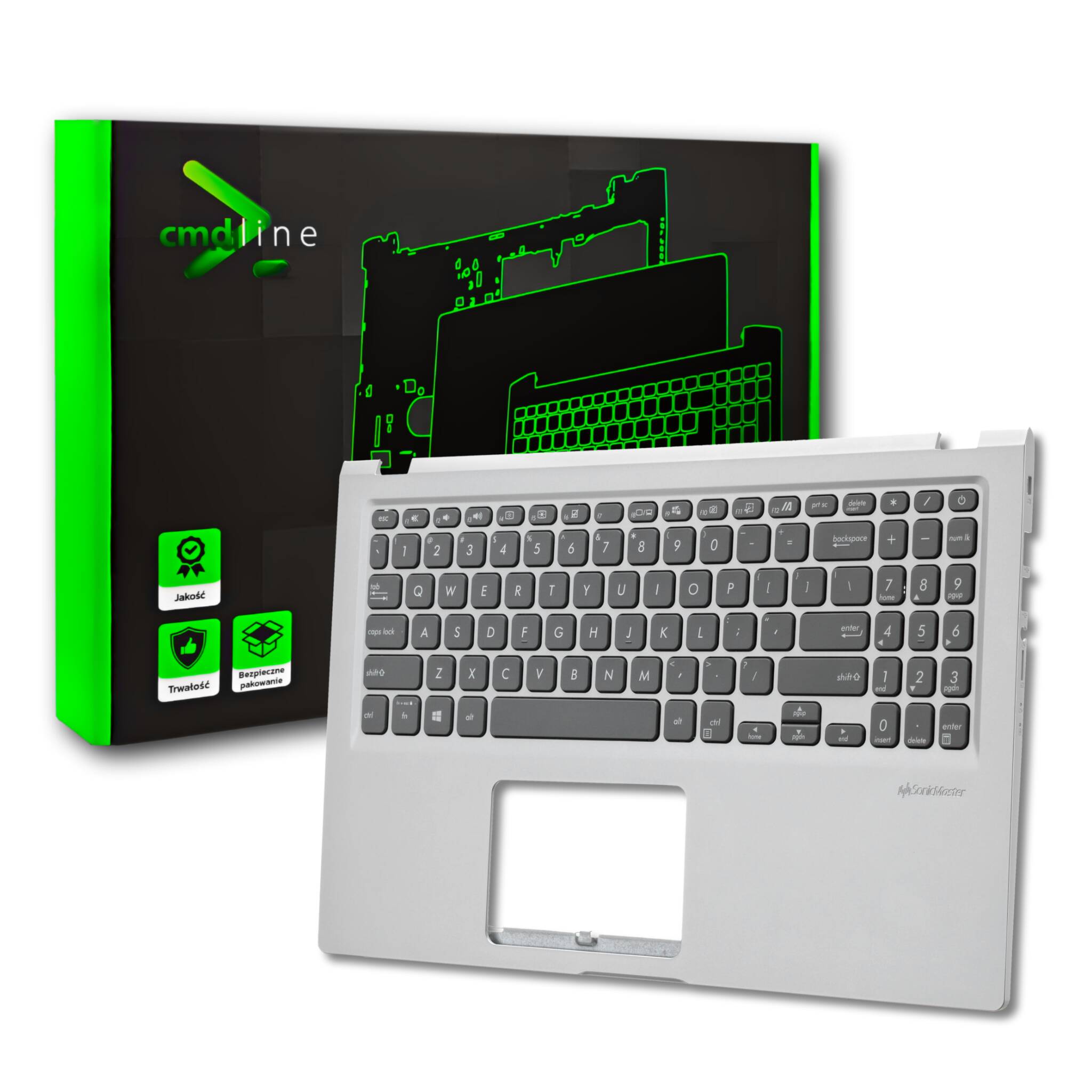 Palmrest Klawiatura Do Asus Vivobook X1500EA F1500EA A516JA Sil