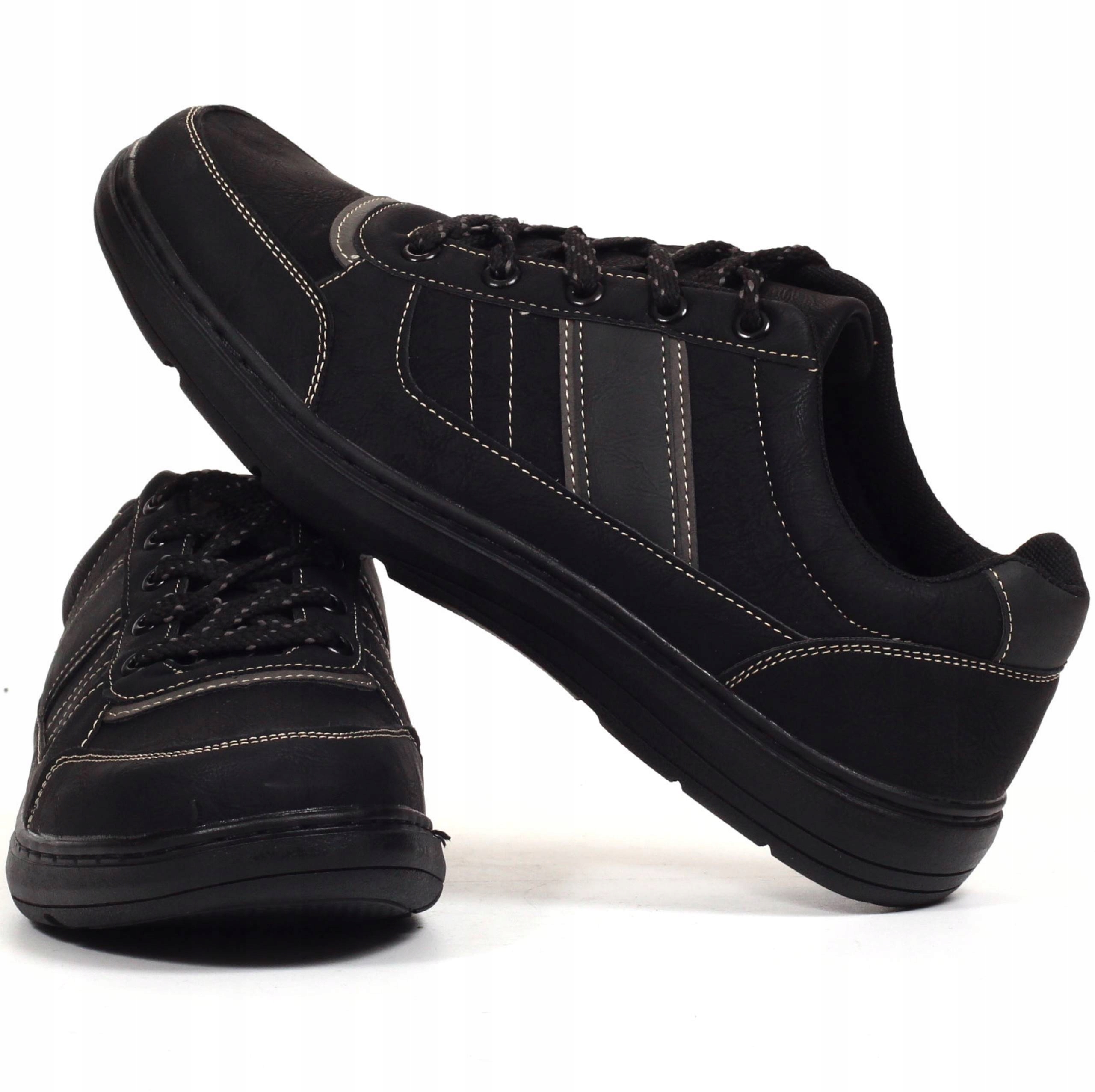 BUTY MĘSKIE OBUWIE SPORTOWE WIĄZANE SZYTE SPODY Marka inna