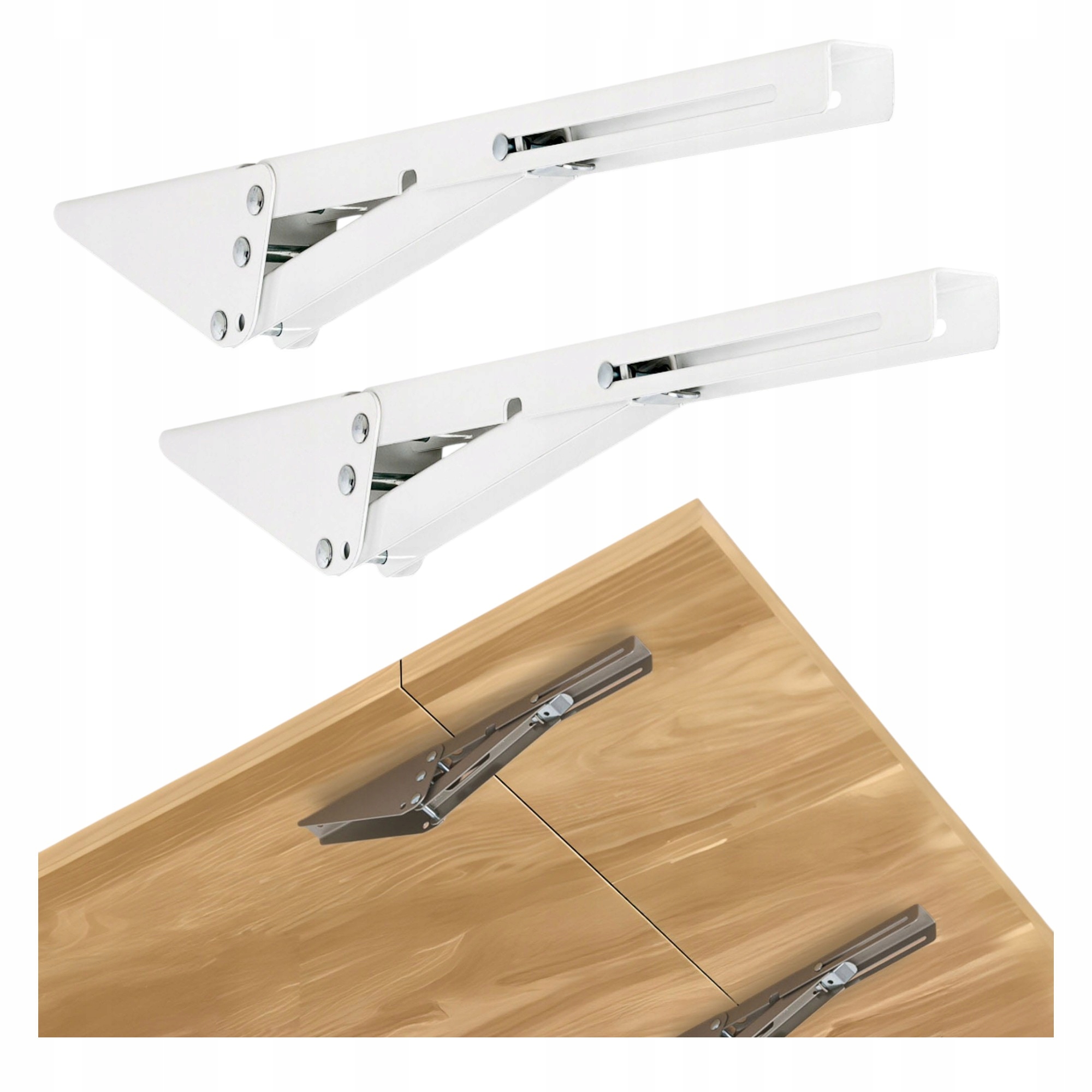 Prodloužení k pracovní desce, držák pro prodloužení pracovní desky P-300 Bílý, sada 2 kusů