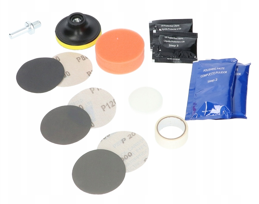 ZESTAW DO POLEROWANIA RENOWACJI REFLEKTORÓW LAMP Rodzaj polerowanie lamp