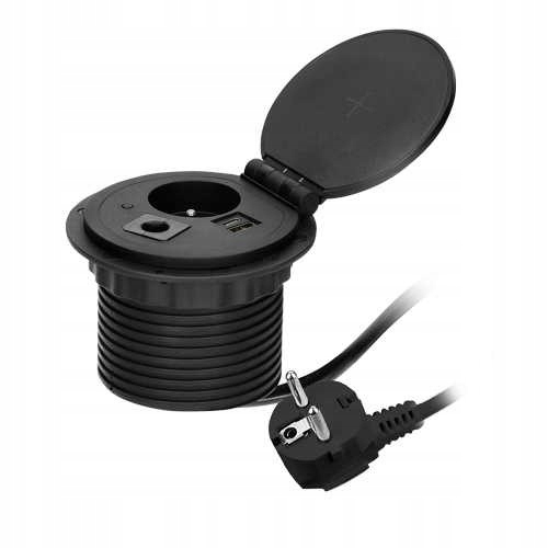 Zásuvka zapustená do čiernej Usb dosky Orno ORGM9015