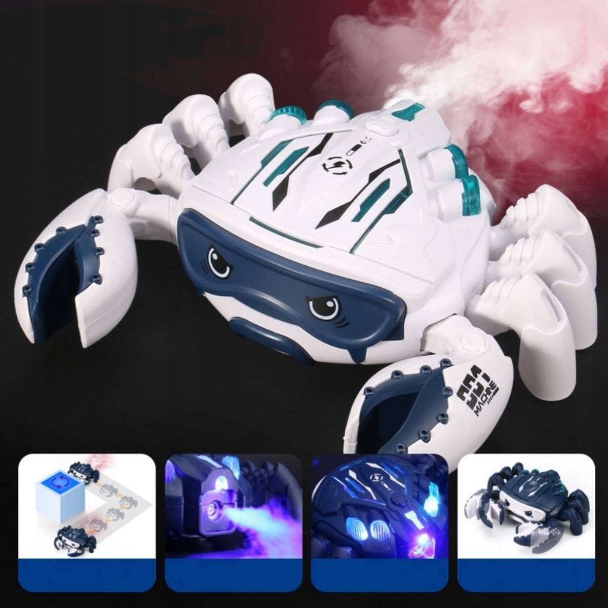 ZABAWKI INTERAKTYWNE DLA DZIECI ZABAWKI RACZKOWANIA KRAB SPRAY LED MUZYKA Marka bez marki