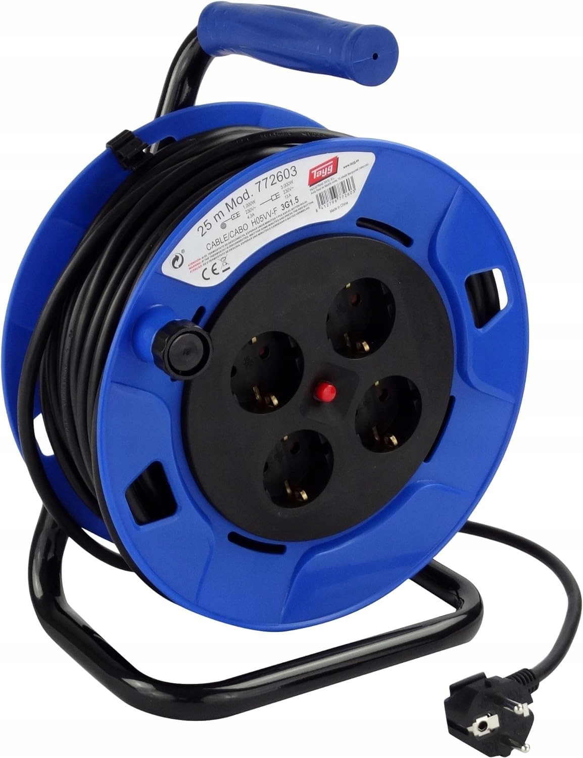 TAYG Przedłużacz Elektryczny 25m Niebiesko-Czarny Rozsuwany — miniatura 2
