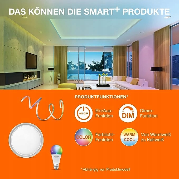LEDVANCE SMART LAMPA LED WIFI E27 DIM 2700K GLOBE Rodzaj gwintu E27