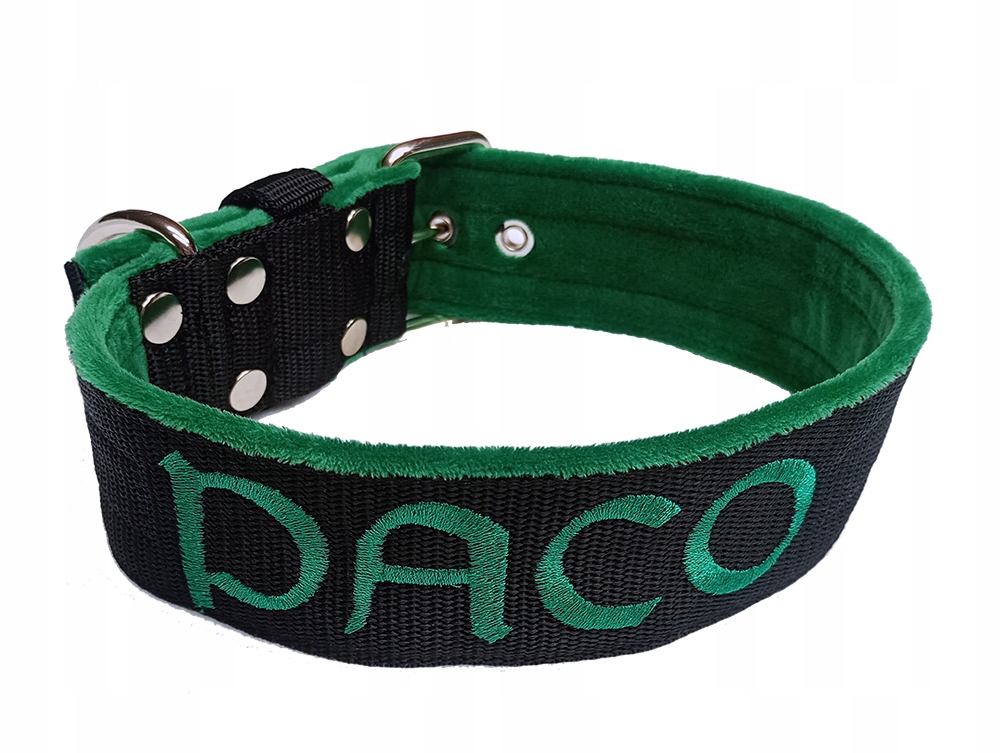 Levně Obojek pro psa se jménem a podšívkou – páska 5 cm