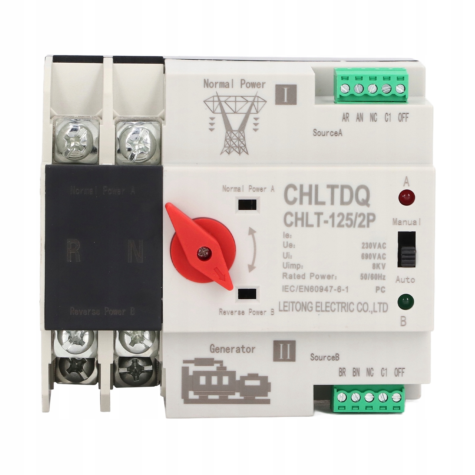 Automatický Přepínač Dvojitého Napájení AC400V CHLT-125 2P