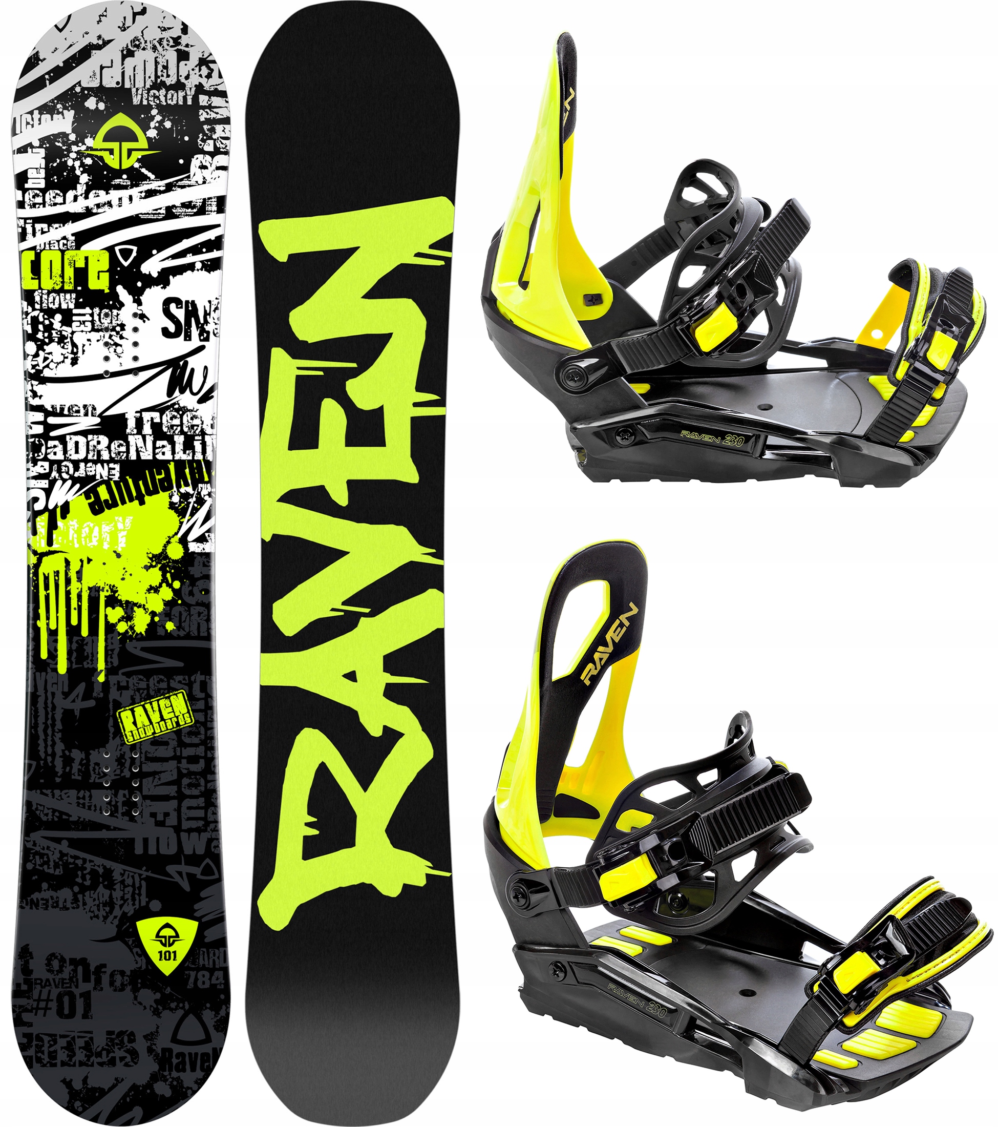 Deska Snowboardowa Raven Core Junior 145cm wiązania S230