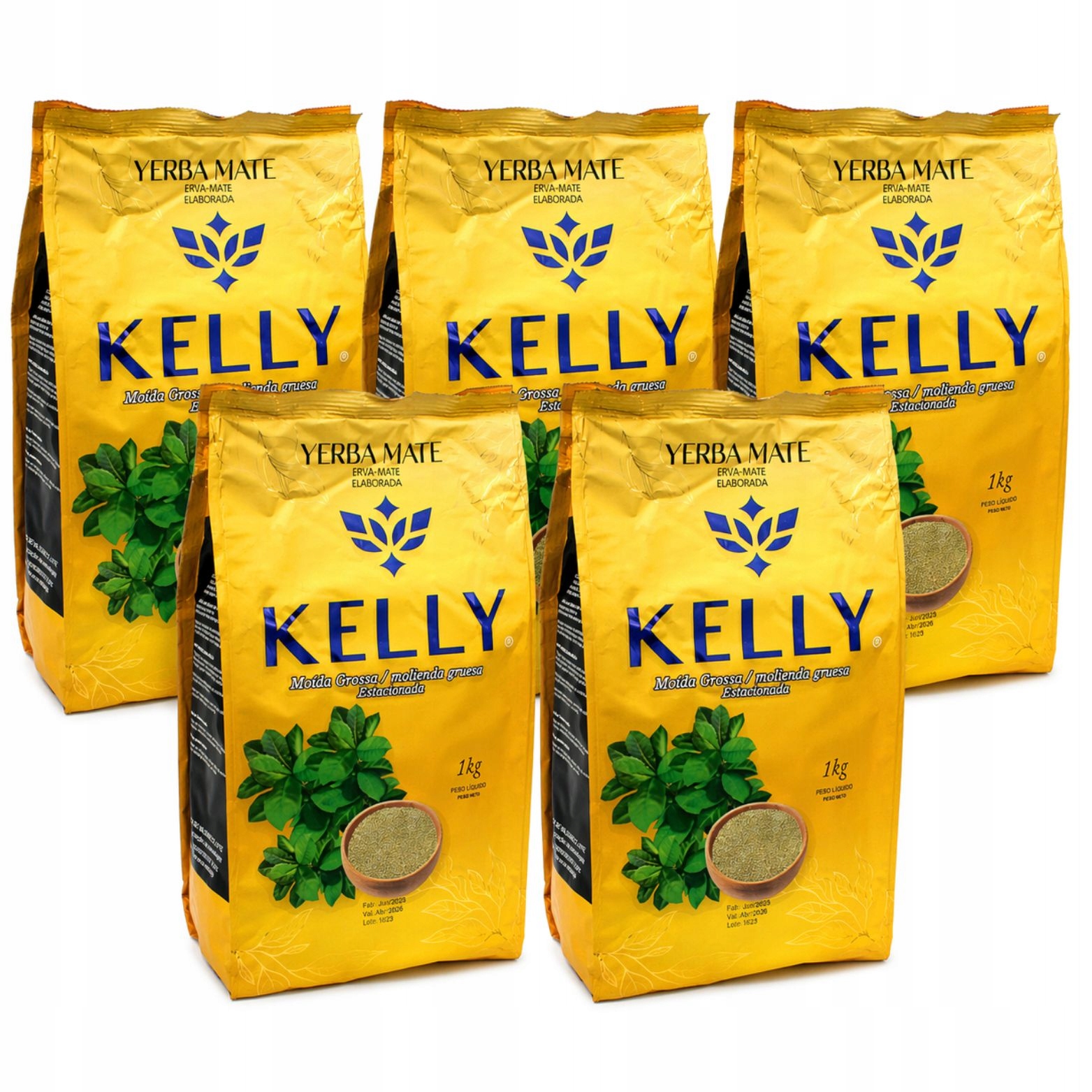 Yerba Mate Kelly Moida Grossa Elaborada 5 x 1000g Brazylia 5KG