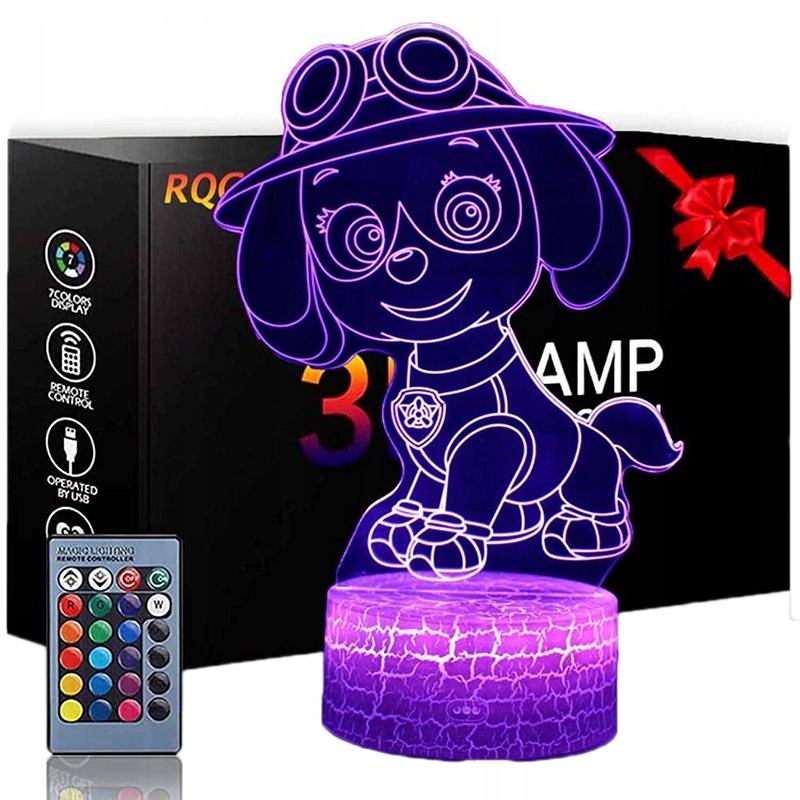 

Lampka 3D nocna led usb pilot Psi Patrol