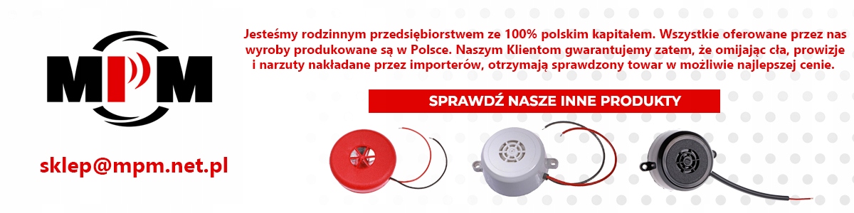 Sygnalizator buzzer alarm piezo 9-60V DC SPD-2P Głośność 110 dB