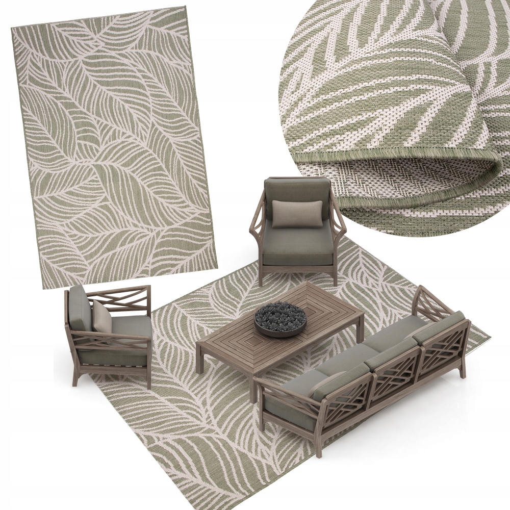 Módní koberec na terasa balkon Lineo 120x160 Odolný koberec z provázku #C064