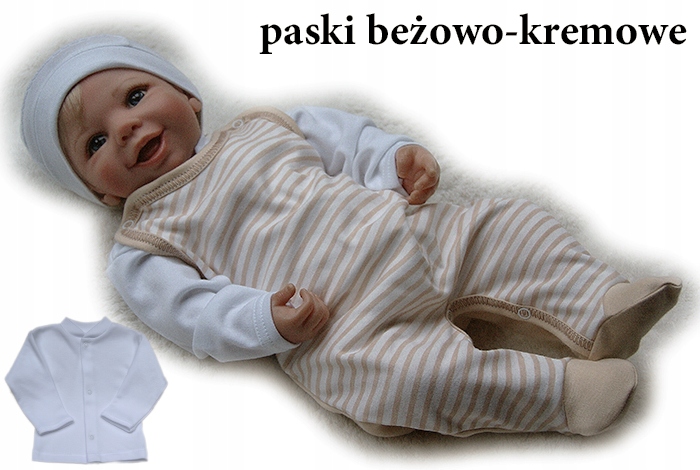

Śpiochy śpioszki kaftanik 62 rozpinane bawełniane