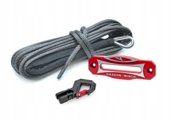 Dragon Winch Syntetické Lano 20M 10mm Hak Vodící lišta pro naviják 4x4 II