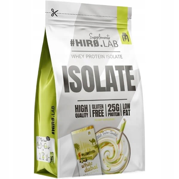 Hiro.lab Whey Protein Isolate – izolát bílkovin 700 g dubajská bílá čokoláda