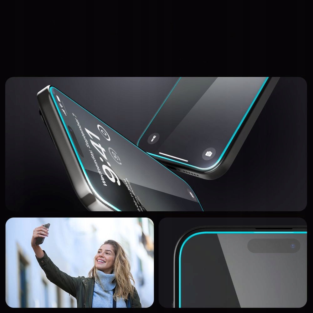 2x Szkło Hartowane SPIGEN GLAS.tR EZ FIT + Aplikator do iPhone 15 Pro Max Rodzaj szkło hartowane