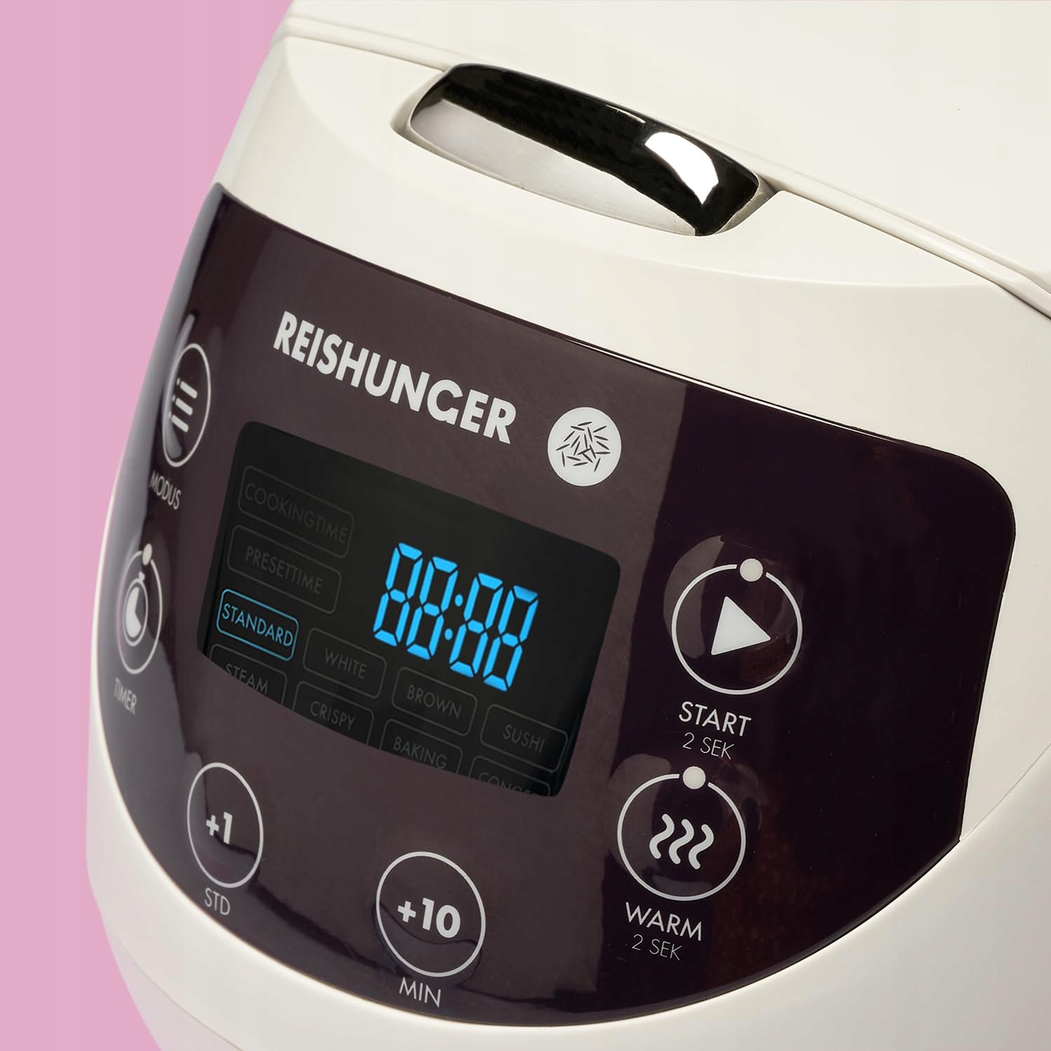 REISHUNGER Mały Cyfrowy Ryżowar Biały 0.6L 3 Osoby z Timerem — miniatura 6