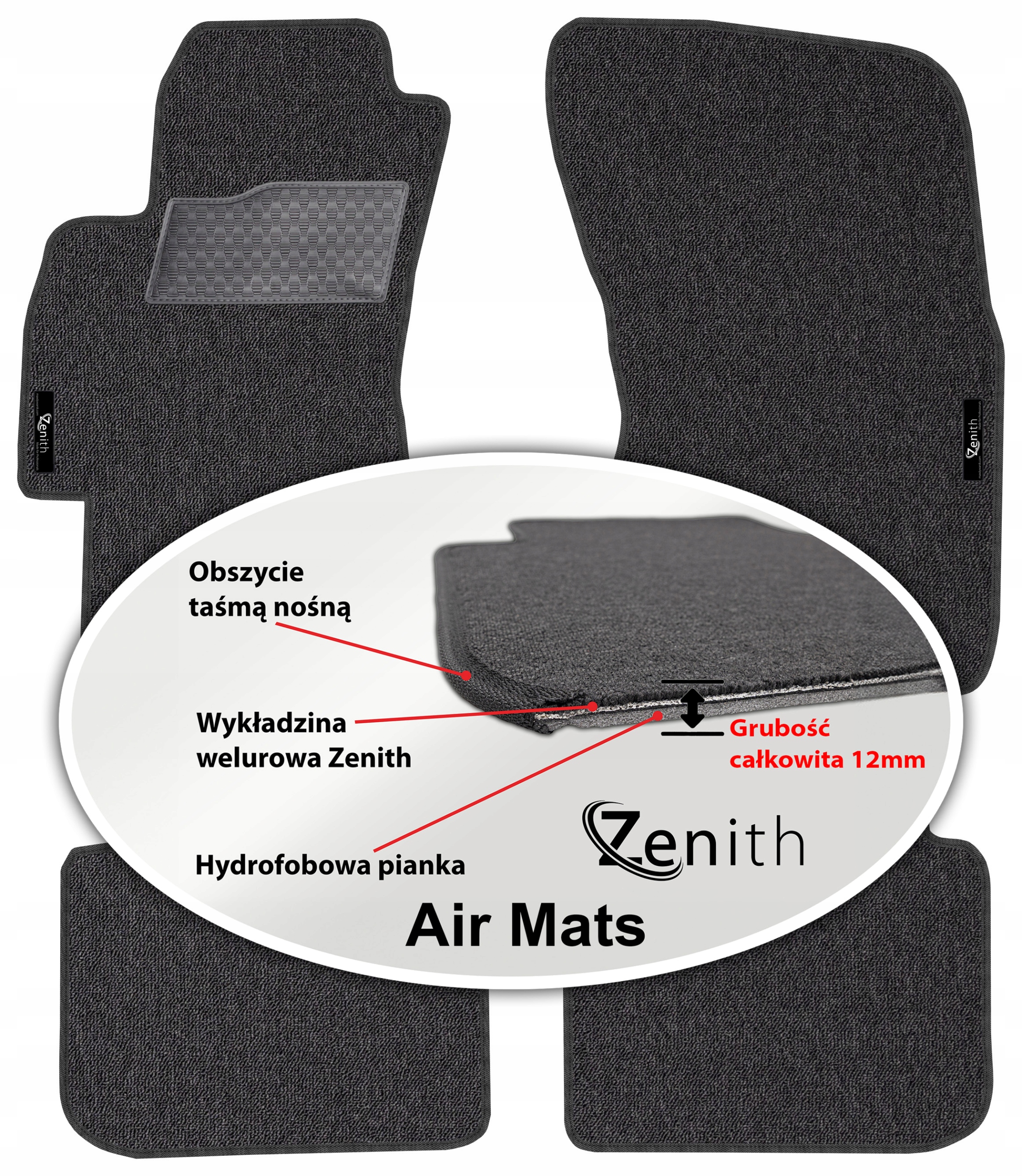 Subaru Impreza III 2007-2011 Velúrové koberčeky do auta Zenith Air Mats