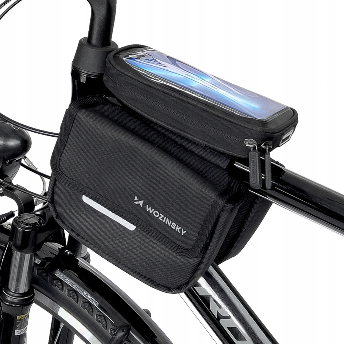 SAKWA ROWEROWA TORBA NA RAMĘ WODOODPORNA POKROWIEC ETUI NA TELEFON