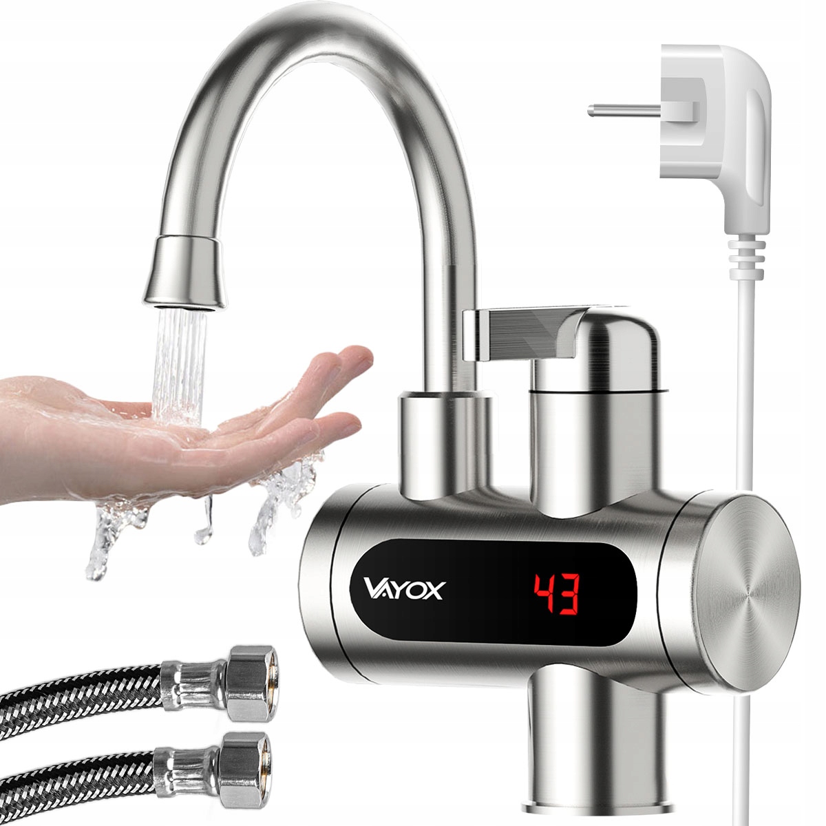 Elektrický Průtokový Ohřívač Vody S LCD Kohoutkem, Kuchyňská Baterie Vayox