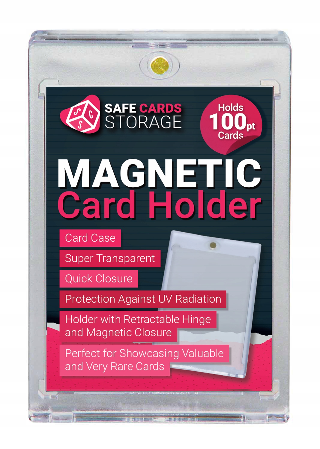 100PT One Touch Magnetic Holder na Karty Sportowe Pokemon Mtg Tcg Ultra Uv