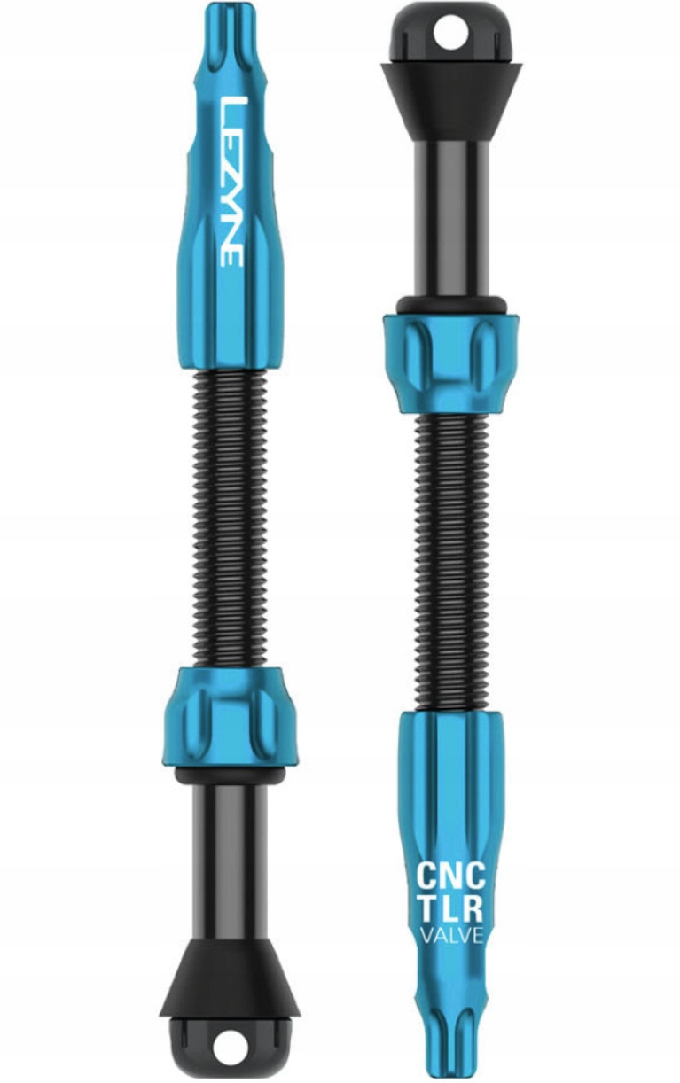 Cnc bezdušový ventil Lezyne 60 mm, modrý