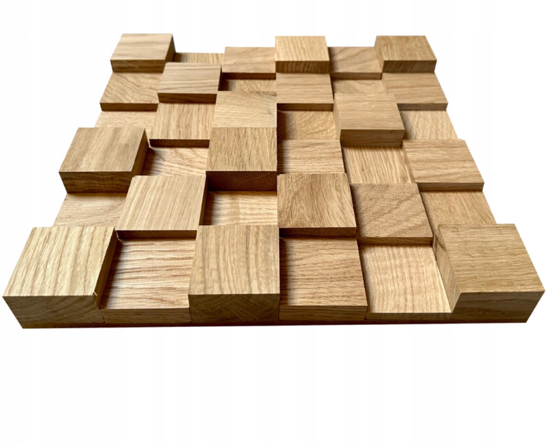 Panel Akustyczny drewniany 30x30cm DĄB Dyfuzor 3d Marka bez marki