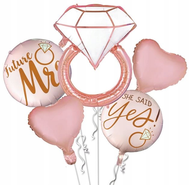 

Balony Na Wieczór Panieński Zestaw Rose Gold Hel
