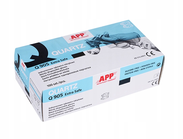 

Rękawice nitrylowe wytrzymałe ochronne r.L 100szt.