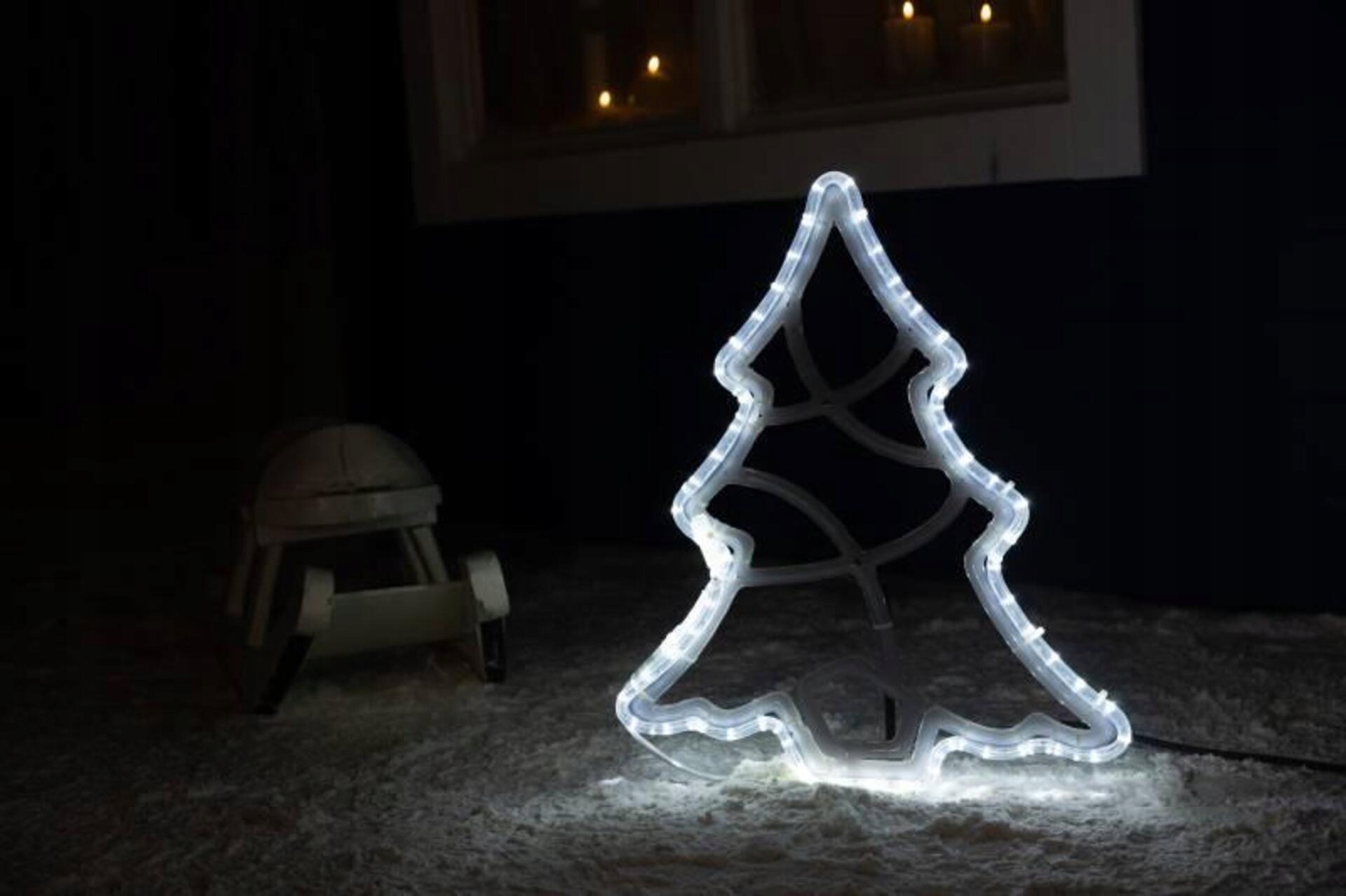 DecoLED Led světelný stromeček, 49 x 58 cm, ledově bílá