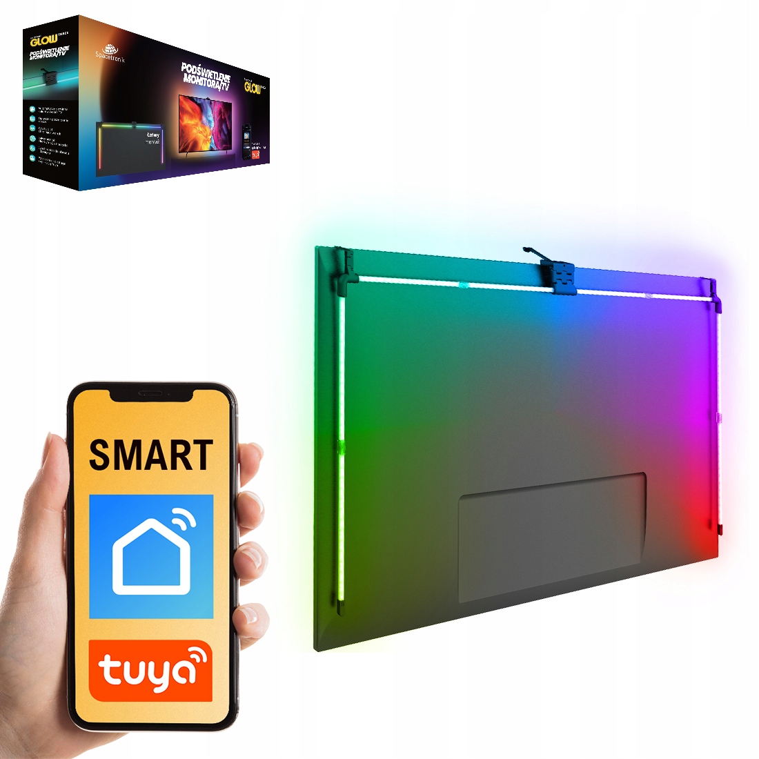 Led podsvícení televizoru Spacetronik Glow Three 65 palců Automatické nastavení