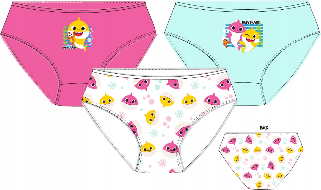 

majtki Baby Shark figi 3-pack 104/110