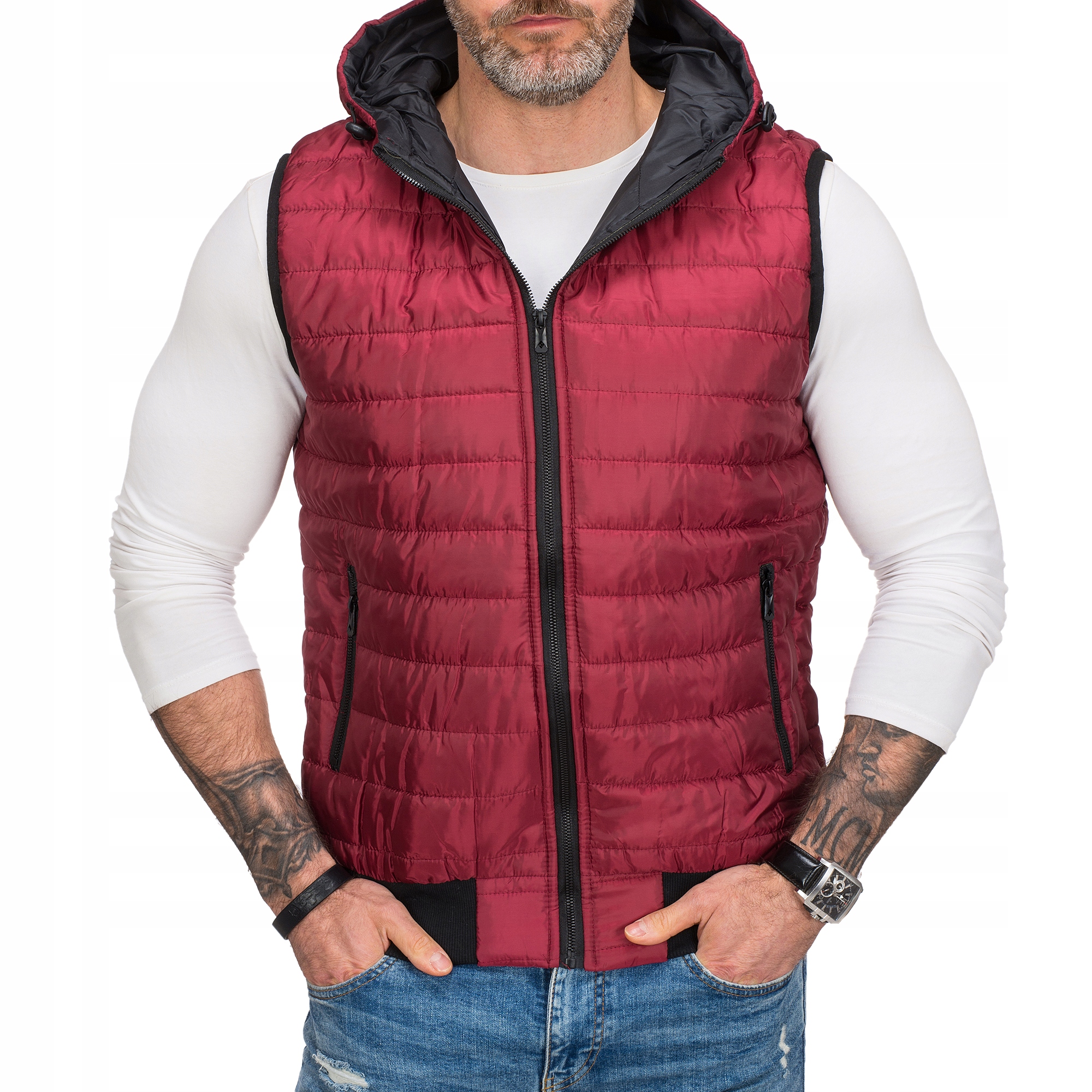 BZ88 r. XXL MĘSKI BEZRĘKAWNIK PRZEJSCIOWY PIKOWANY