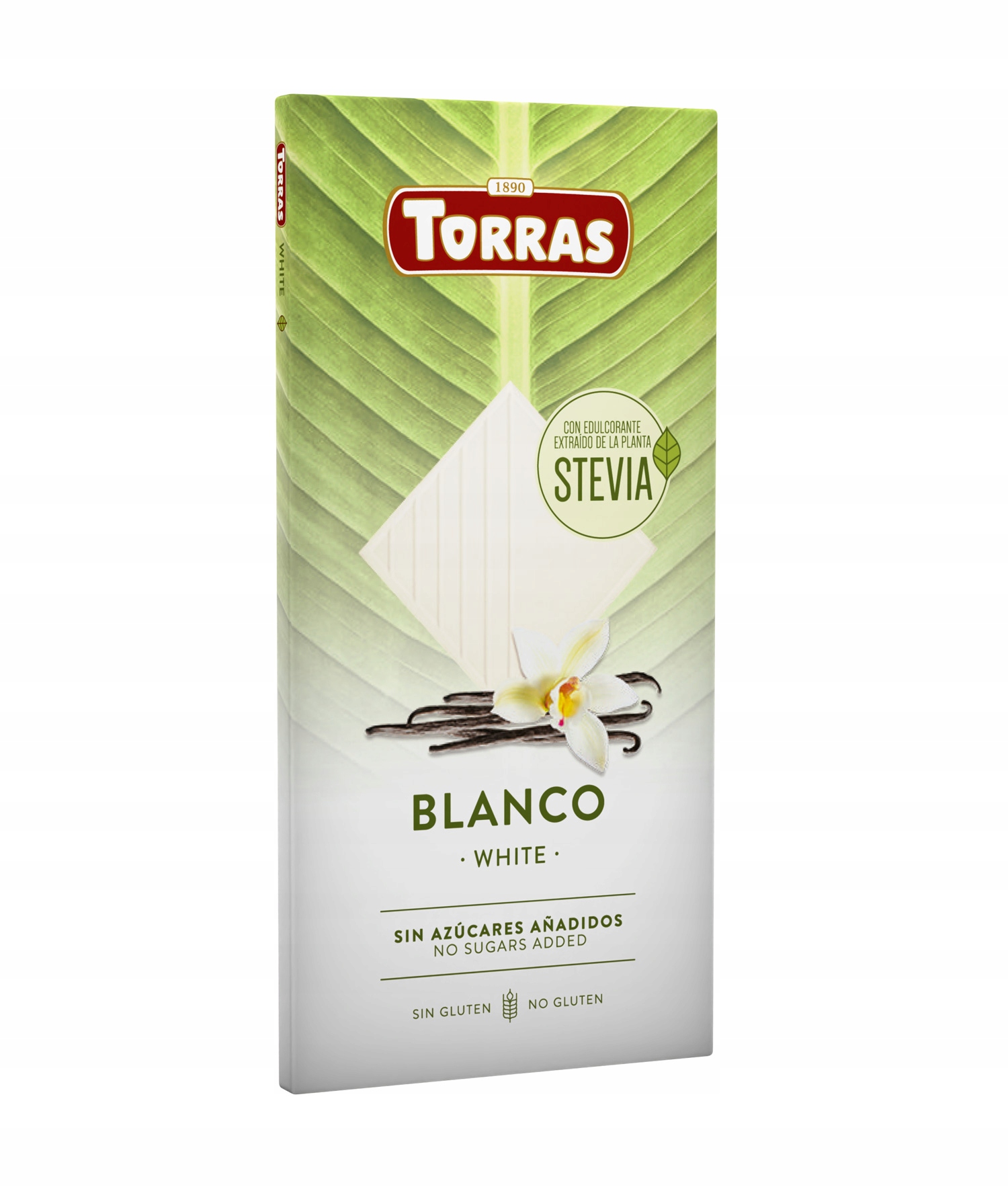 3x Torras Čokoláda bílá se stévií 100 g Torras