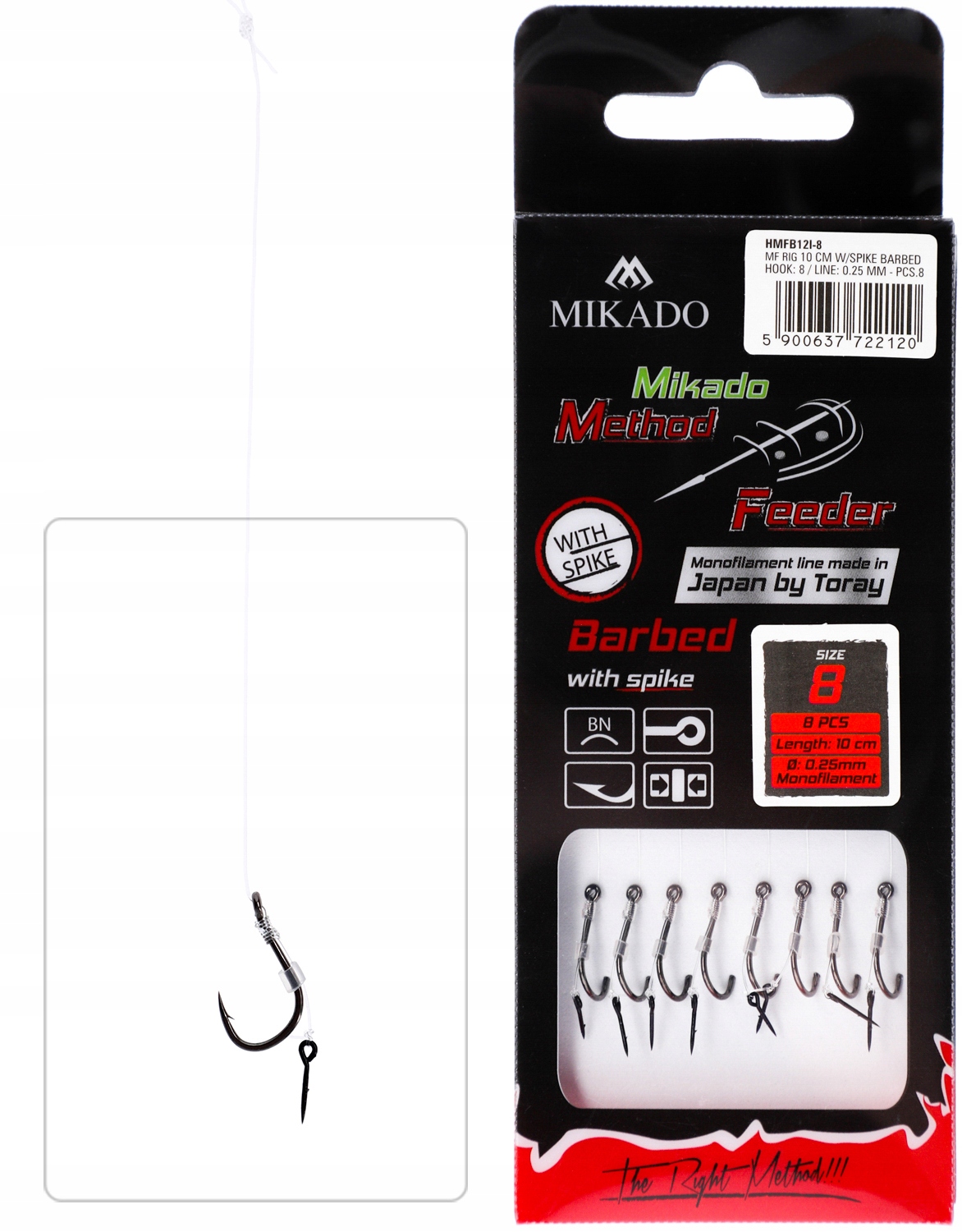 Haczyk Mikado Method Feeder z igłą nr 14 0,20