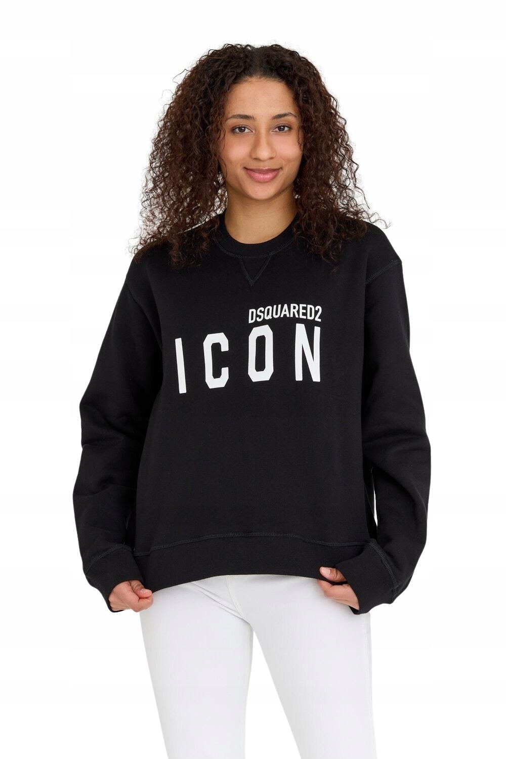 DSQUARED2 Černá dámská mikina s velkým logem Icon L