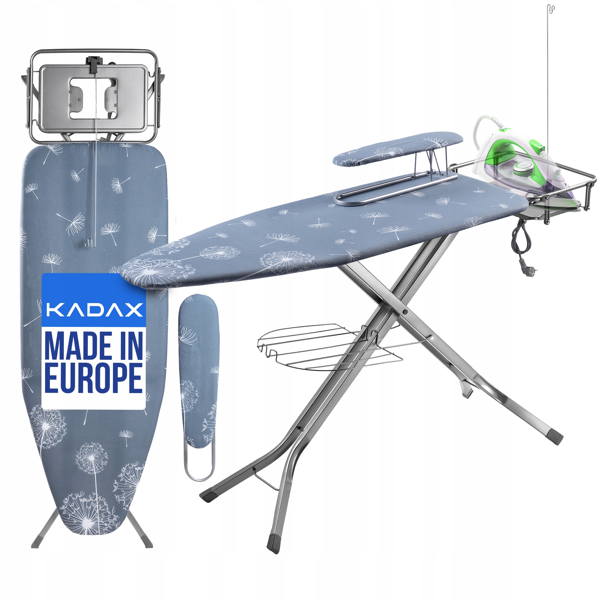 Levně Žehlicí Prkno Velké Full 130x48 cm S Držákem Na Žehličku Rukávník