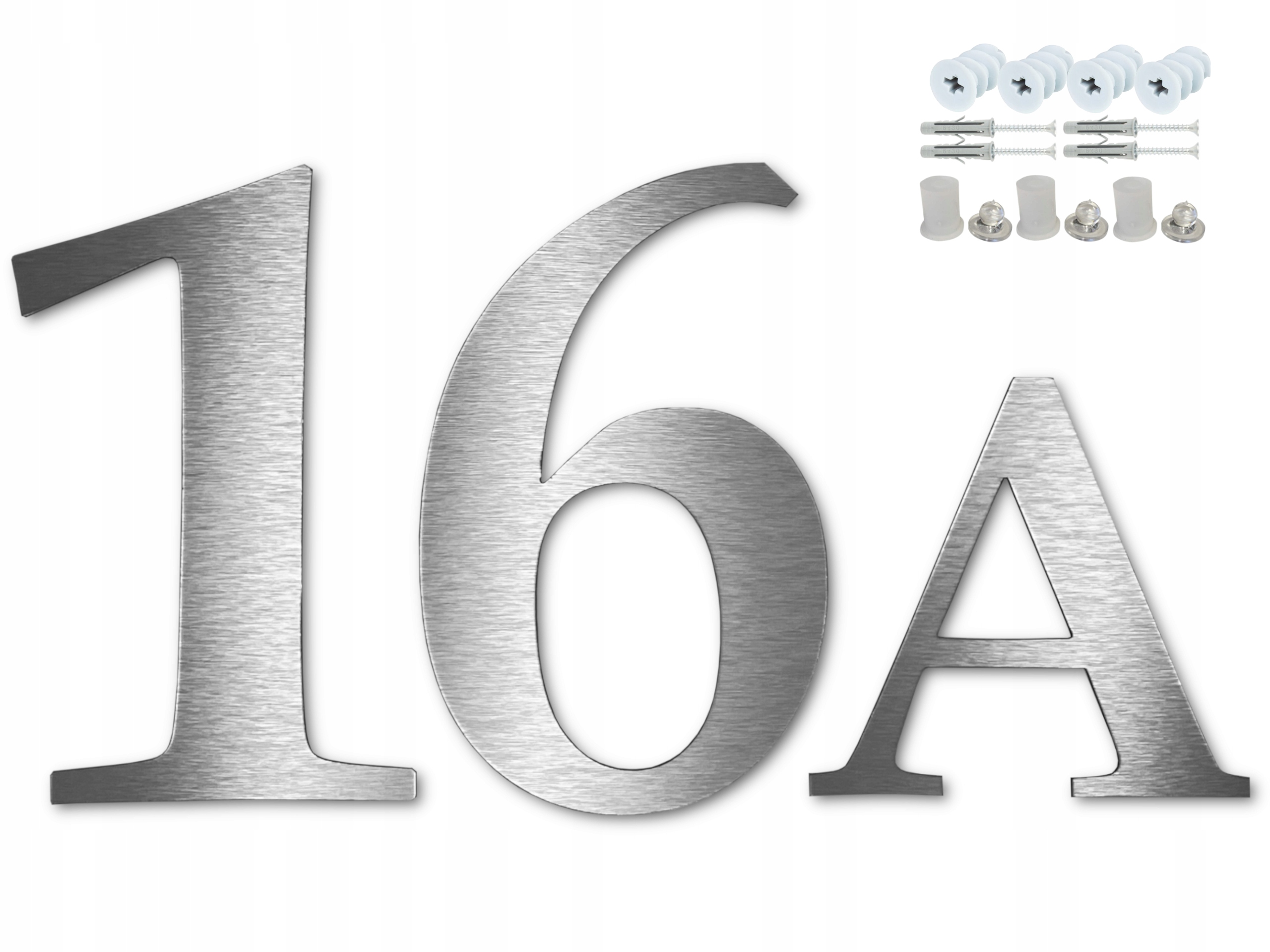 

Cyfry na dom numer domu 30cm aluminium srebrne 3d